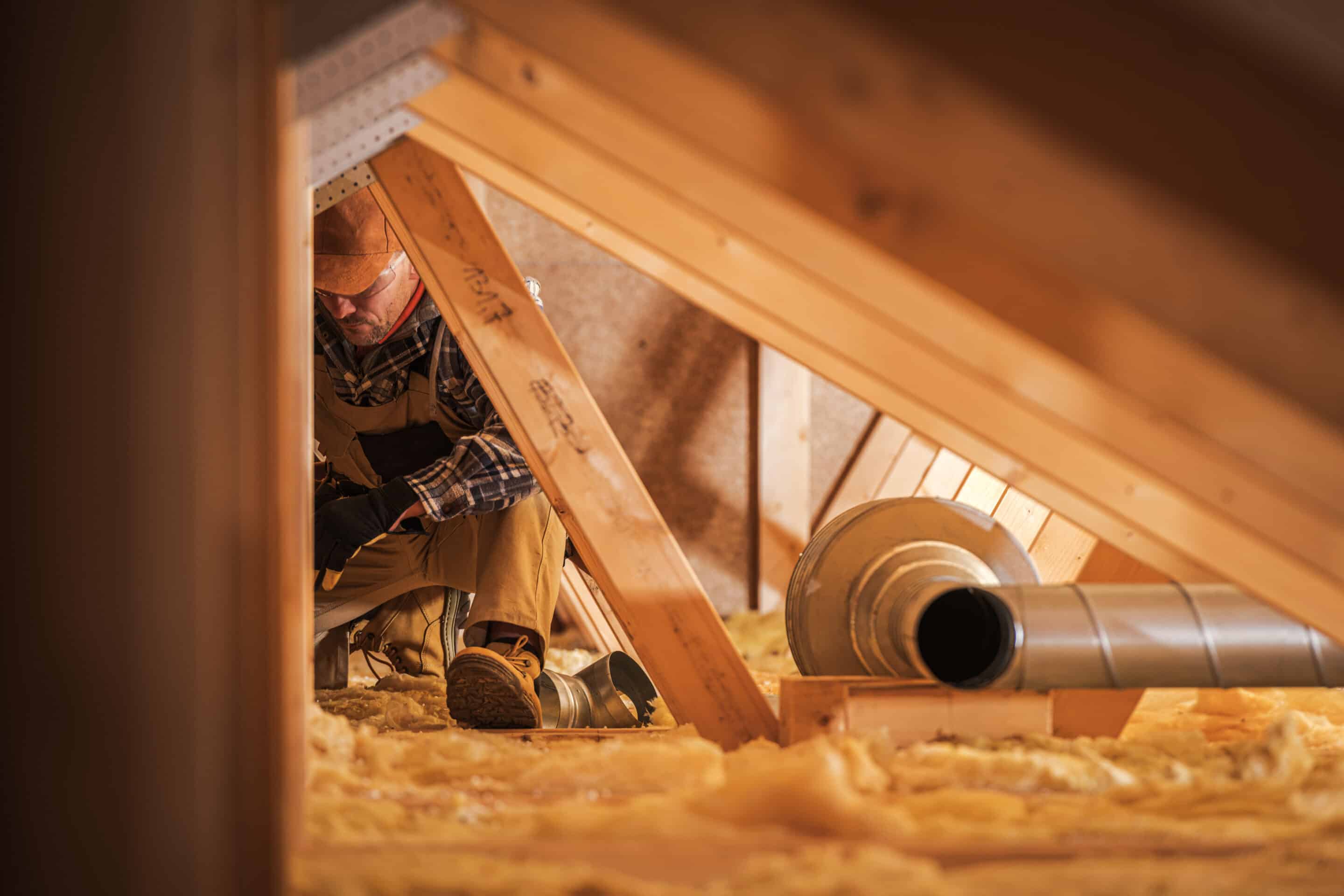 rodents being treated in attic